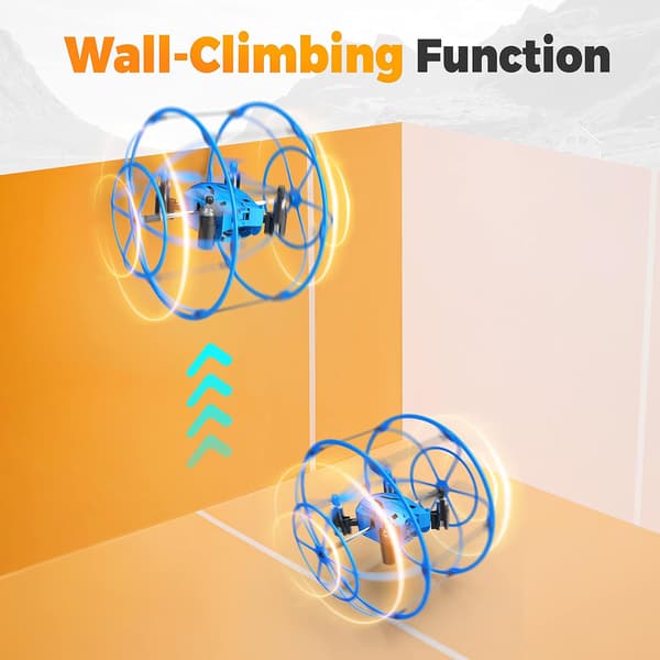 Fjernstyret drone til børn - Mini Drone Sfærisk Rullende Quadcopter 360 Graders Flip RØD