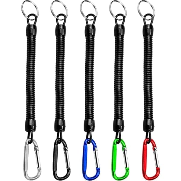 st Elastisk Spiral Nøkkelring Bungee Nøkkelring Spiral Nøkkelring