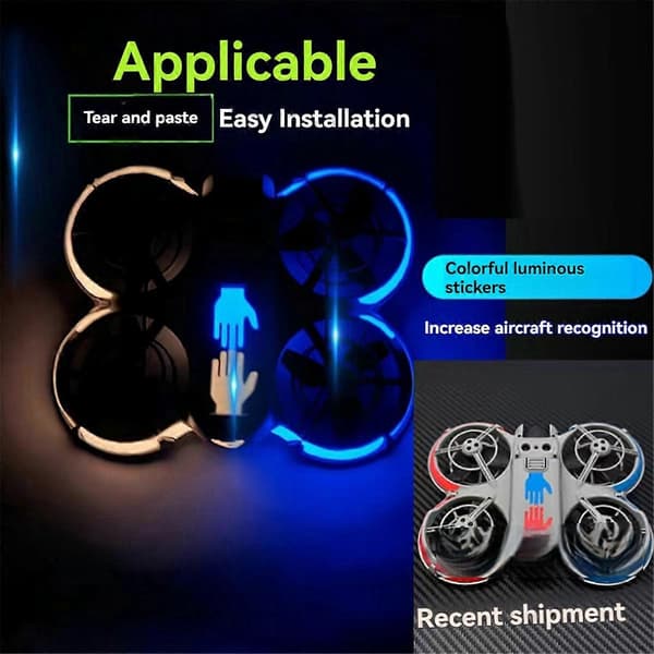 For DJI Neo Selvlysende Dekal Anti-Smuss Nattlys Dekal