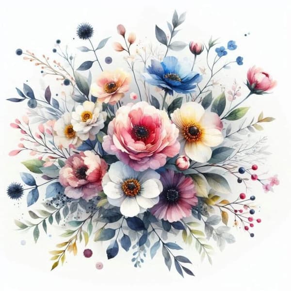 Blomsterplakat A2