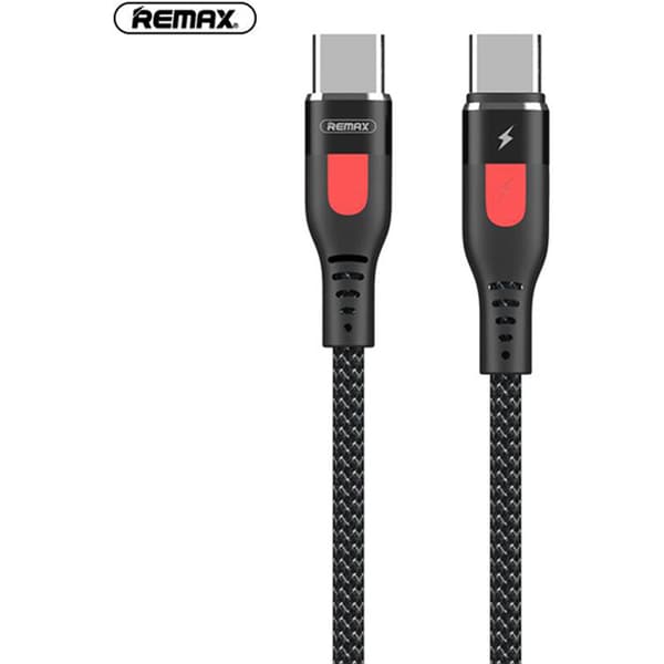 RC-151Cc 1 meter PD för typ C till typ C datasynkroniseringskabel - C PD laddningsladdare typ C till typ C adapter - svart