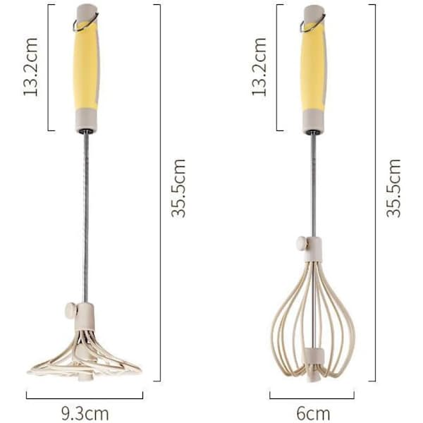 Semi-automatic stainless steel egg whisk, adjustable, small household whisk for manual rotation