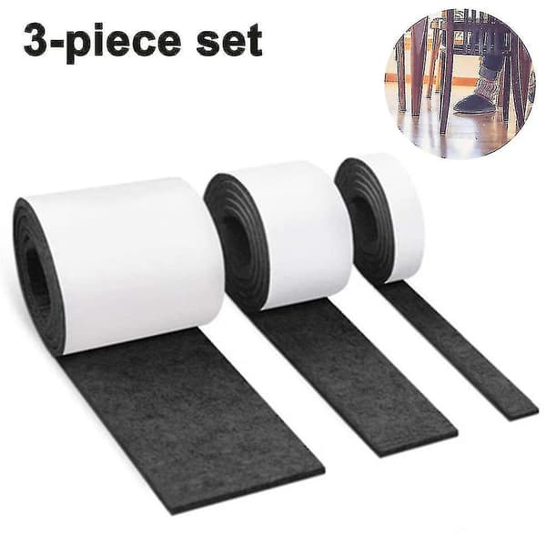 3 ruller selvklæbende filt til møbler (100 cm * 10 cm + 100 cm * 5 cm + 1