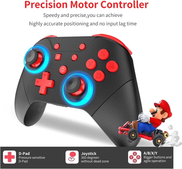 Switch-ohjain, Switch Pro -ohjain - Musta Punainen Switch/Li:lle