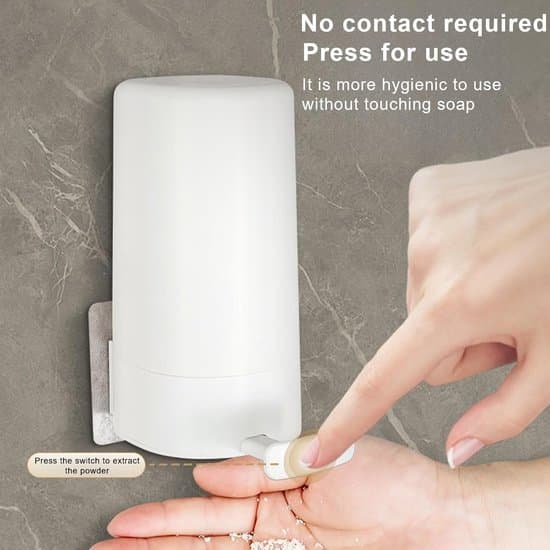 Soap Dispenser with Built-in Cutter, Wall-Mounted Soap Dispenser, Adjustable Powder Dispenser.