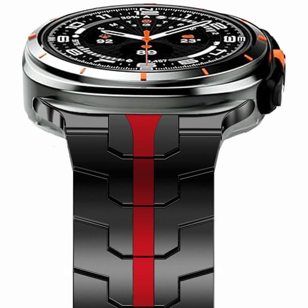 Sort & Rød Urrem til Samsung Watch 7 Ultra (47MM)