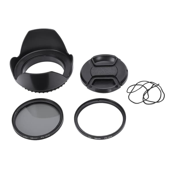 CPL UV-filterkit 58 mm för Canon EOS 700D 100D 600D 1200D linsskydd