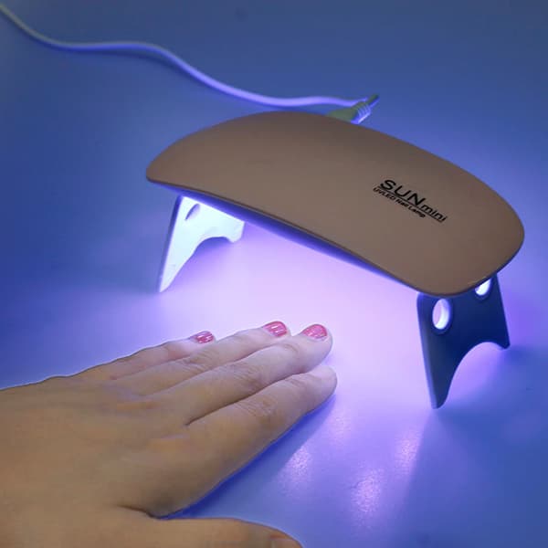 Mini UV neglelampe negletørrer neglelakstørrer lyserød pink