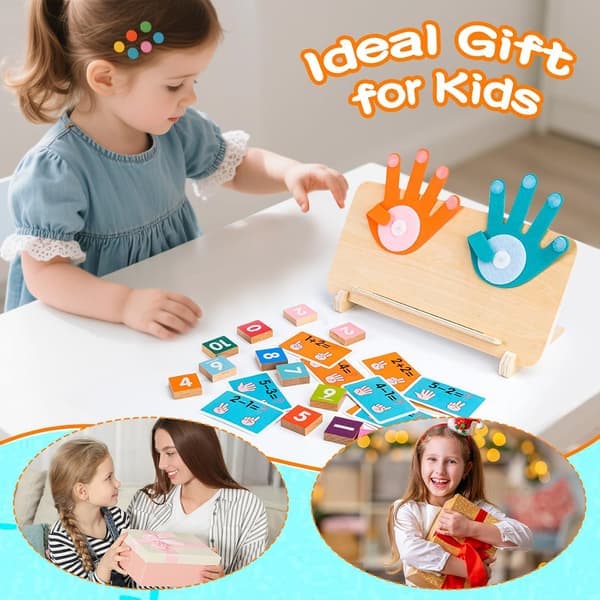 Montessori Math Counting Game for Ages 3-6, Educational Learning Toy for Addition and Subtraction for Preschoolers