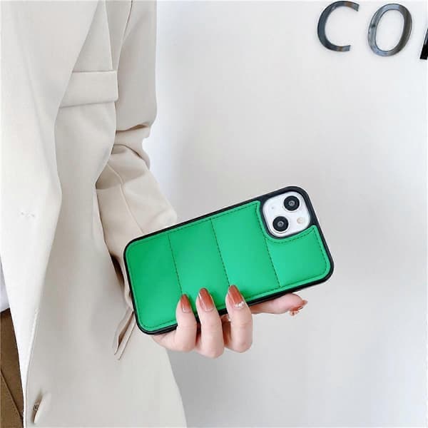 bavurmak iPhone 13 Pro Max Stöttåligt TPU PU Läderfodral PC Skyddsfodral Telefonfodral med Innerfodral - Grön