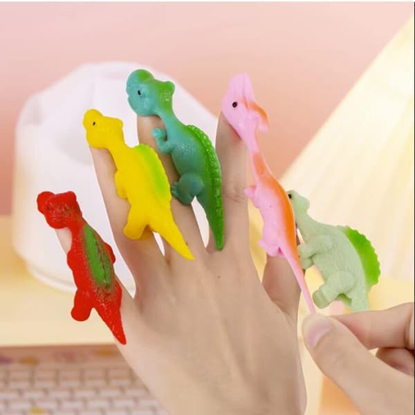 15 st flygande dinosauriefingerleksaker töjbara fingerleksaker mini di