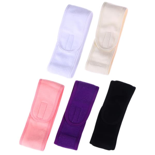 5 stk. selvklæbende hårbånd til kvinder i stof, én størrelse til løb