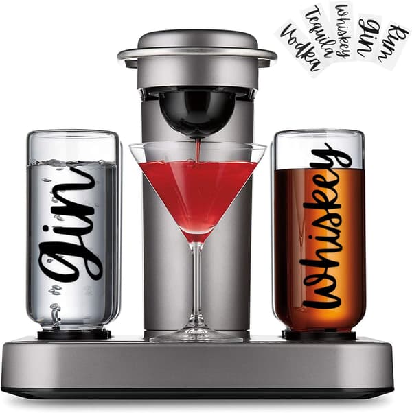 Mustat vinyylitarrat Bartesian Cocktail Machine -lasipulloon, 3 sarjaa