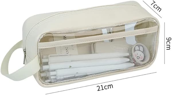 Läpinäkyvä PVC-penaali suurella kapasiteetilla