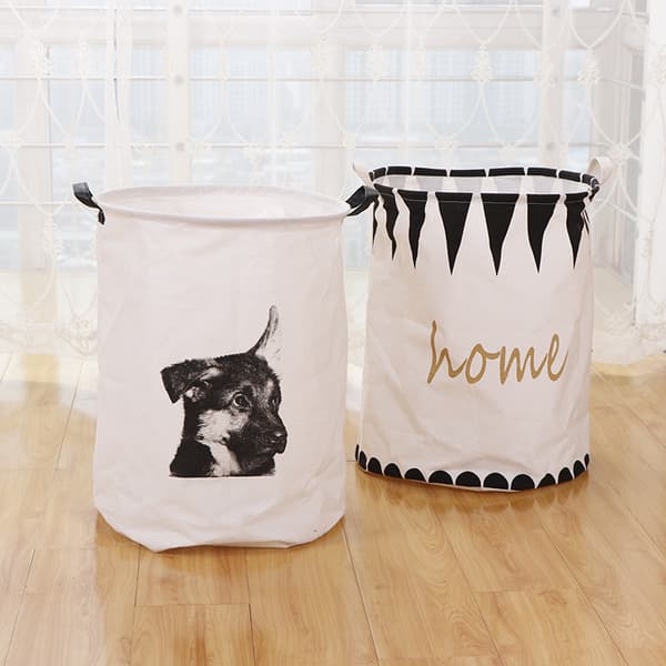 Foldable Basket Waterproof Coating Fabric Storage Basket Kids Baby