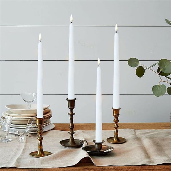 Flameless LED Taper Candles Set with Remote Control - 8-pack Warm White Varm vit white