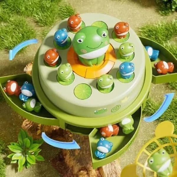 Bounce and Catch Frog Board Game Interactive Parent-Child Table Game {h}