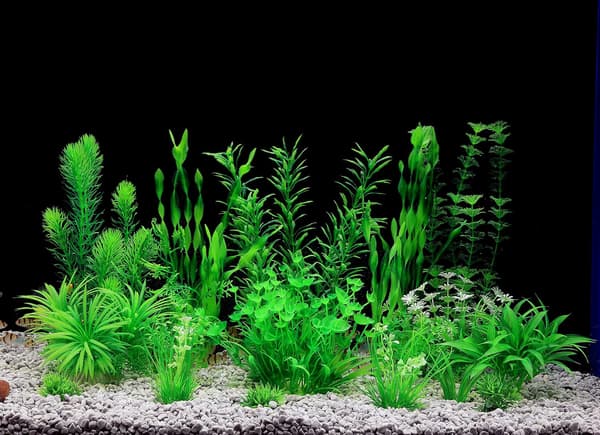 Akvarieväxter, 18-pack konstgjorda akvarieväxter för akvariedekoration (gröna)