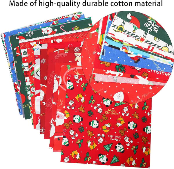 20 stk julete bomullsstoffkvadrater 25x25 cm DIY sysett