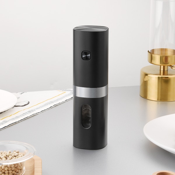 Elektrisk Salt- och Pepparkvarnset, Batteri Krävs, Enhandsmanövrering, Automatisk Drivs Kryddkvarn Shakers Påfyllningsbar
