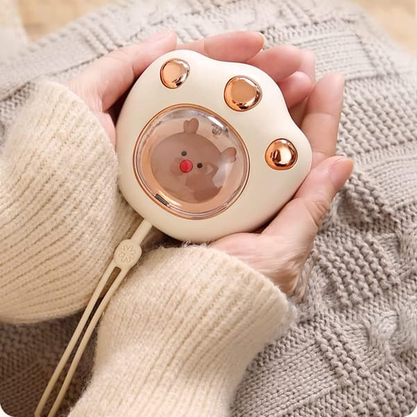 Mini USB Oppladbar Elektrisk Håndvarmer for Vinterreiser Vandring Hvit