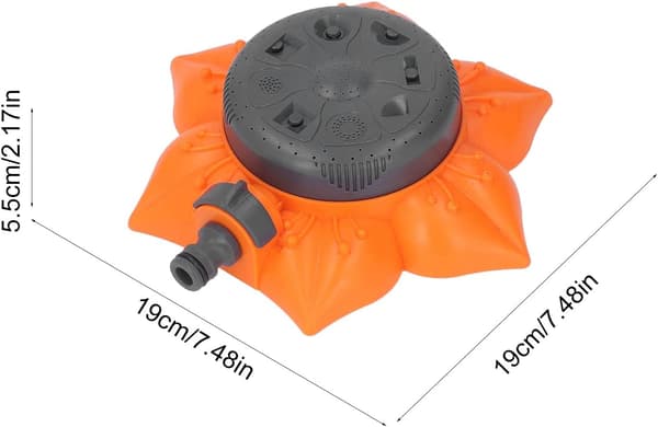 Automatic 360° ABS Multifunctional Lawn Sprinkler Irrigation Tool, Garden Lawn Watering System, Durable, Lightweight and Portable, 19x19x5.5 cm