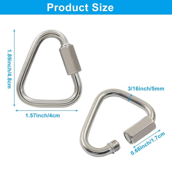 M5 Delta Quick Links Trekant 3/16 tommer 4 stk 4 stk 16 tommer M5 ,4Pcs size_name