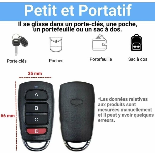 Universal Portåpner Fjernkontroll Portåpner Fjernkontroll Universal Garasjeportåpner Fjernkontroll 433.92 MHz 4 Nøkler Fjernkontroller Co Duplikator