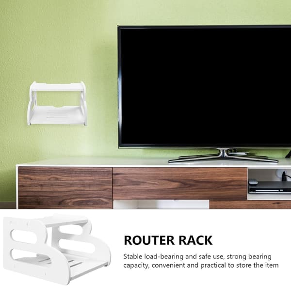 Wall Mounted Stb Stand Holder Double Layer Pvc Board Punch-free Creative Small Lightweight Design