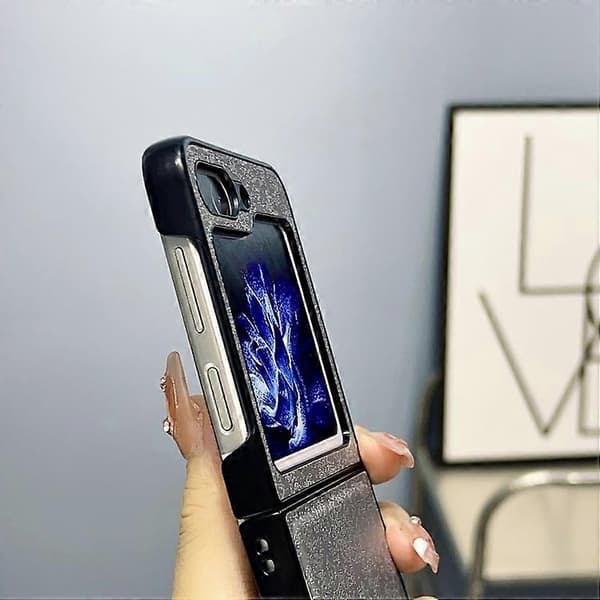 För Samsung Galaxy Z Flip5 Planet Textur PC Stöttåligt Mobiltelefonfodral