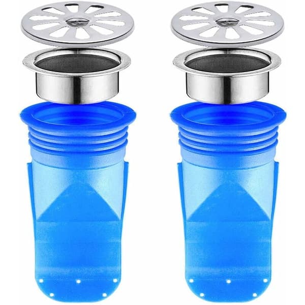 Adjustable Backflow Preventer, 2-Pack Silicone Floor Drain, One-Way Valve for Bathroom Floor Pipes (B, 92 x 50 mm) -