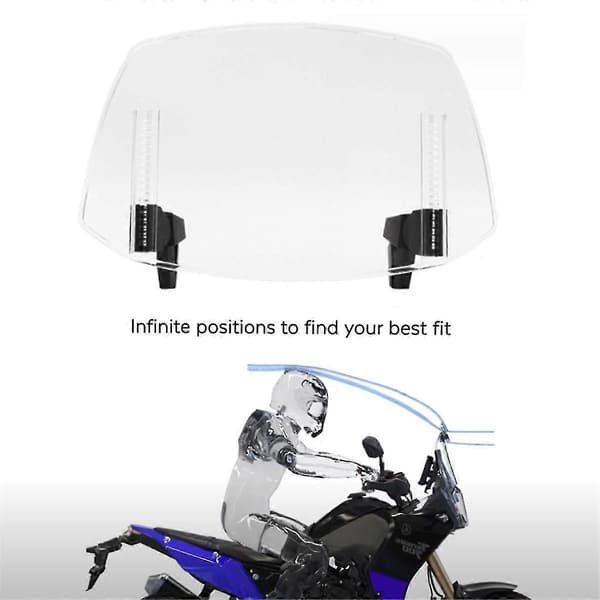Universal Motorcykel Justerbar Vindruta Förlängning - Passar För (klar)