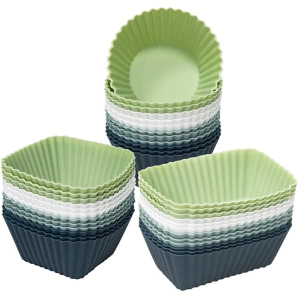 Genanvendelige muffinforme 36 stk. Silikone madkassedelere, fødevaregodkendte non-stick silikone muffinforme, bento-boks