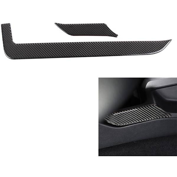 Decorative Carbon Fiber Center Console Gear Shift Panel Cover for 2015-2020