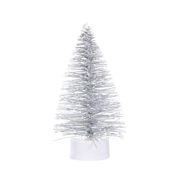 LED Dekor Julgran Nattlampa Julgran Miniatyr Mini Julgran Ljus Ljus Jul Silver