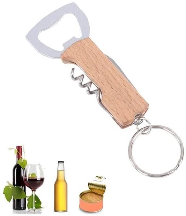 Bærbar Flaskeåbner til Bar, Fest, Campingtilbehør til Mænd, Fædre, Ølelskere - Brun
