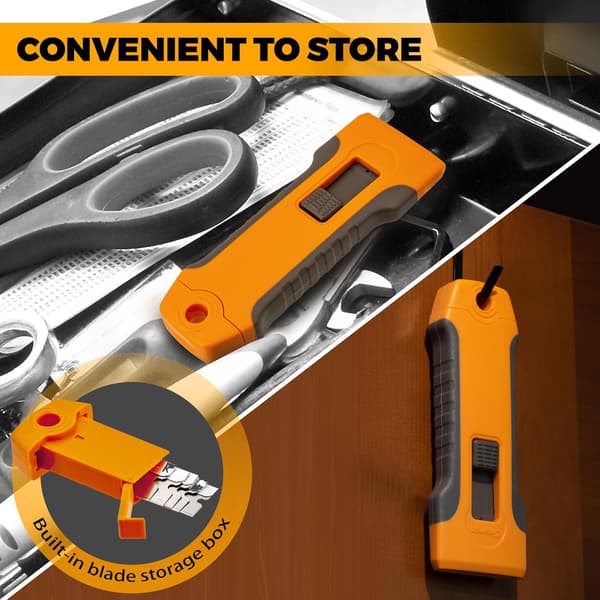 Professional 10-piece scraper set for ceramic and induction hobs with replacement blades, ideal for cleaning and beauty