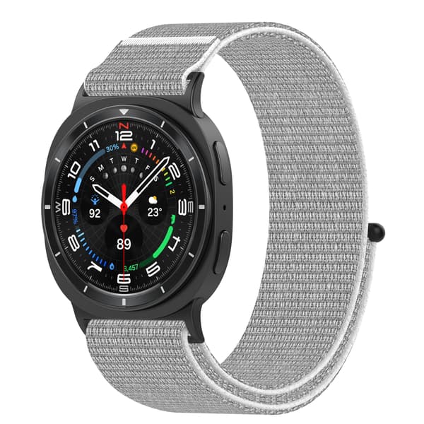 Komfortabelt vævet armbånd til Samsung Galaxy Watch8/Classic Grå Grå Grey