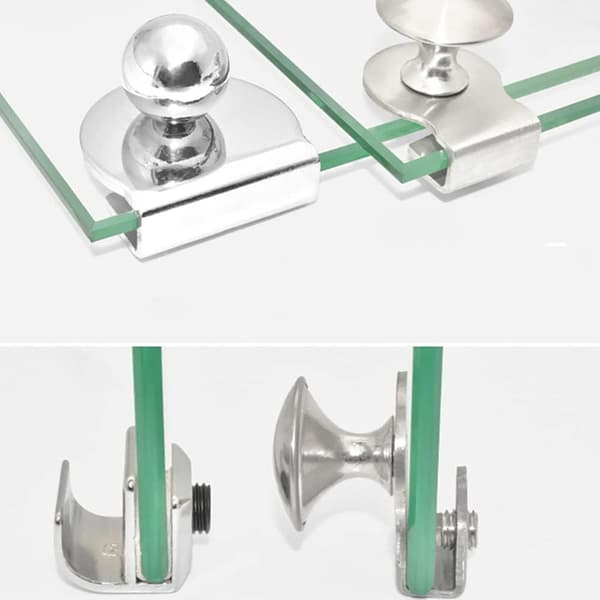 4 kpl lasiovenkahvoja, ei porausta, 5–8 mm lasivitriineille