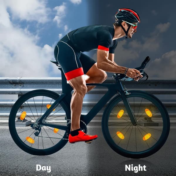 Cykelreflektor 4 delar Fram/Bak/Hjul, Mycket Reflekterande Reflektorer för Säkerhet