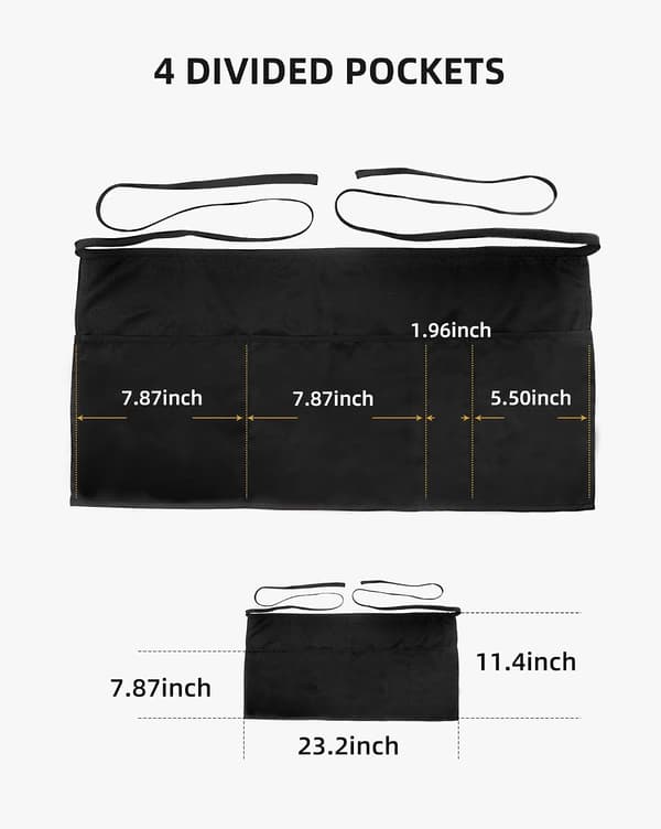 Forklær med 4 lommer (tilgjengelig i 3-pakning / 7-pakning) 23,5'' X