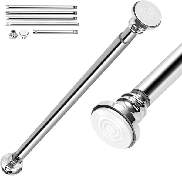 Utdragbar Gardinstång - Rustfritt Stål - 60 til 295 cm - Ingen Boring Nødvendig - Rustfri - Moderne Design