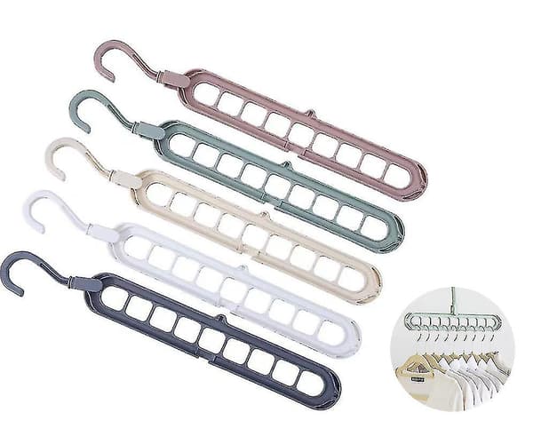 5 stk. Plassbesparende Kleshengere, Multi-henger Organizer