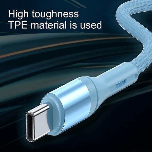 Data Kabel Sikker Hurtigopladning 3A Type-C Oplader Kabel til Mobiltelefon JIKAIX