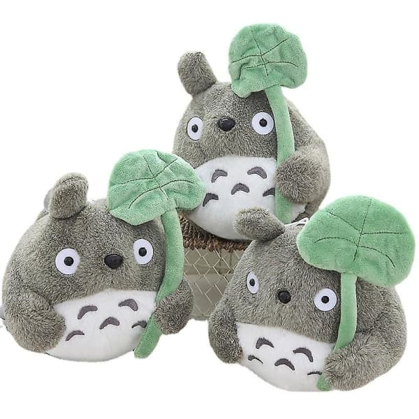 Totoro Pehmolelu - Pehmeä Täytetty Eläin Lootuslehdellä (22cm)