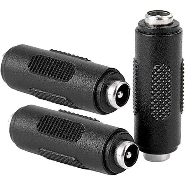 3 stk. DC 5,5 x 2,1 mm Hun til Hun Strømstik, Hun til Hun Koblingsadapter til CCTV