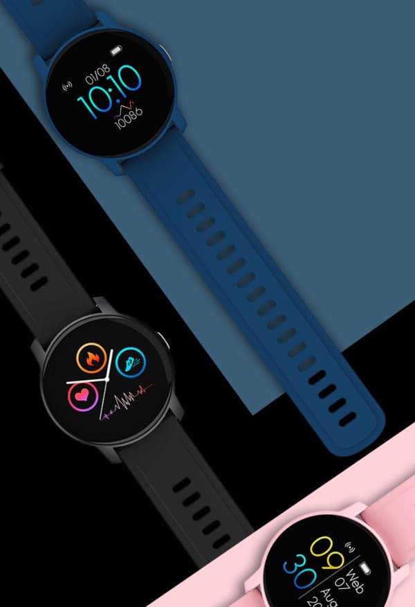 Smartwatch træning puls blodtryk iltniveau i blodet (pink)