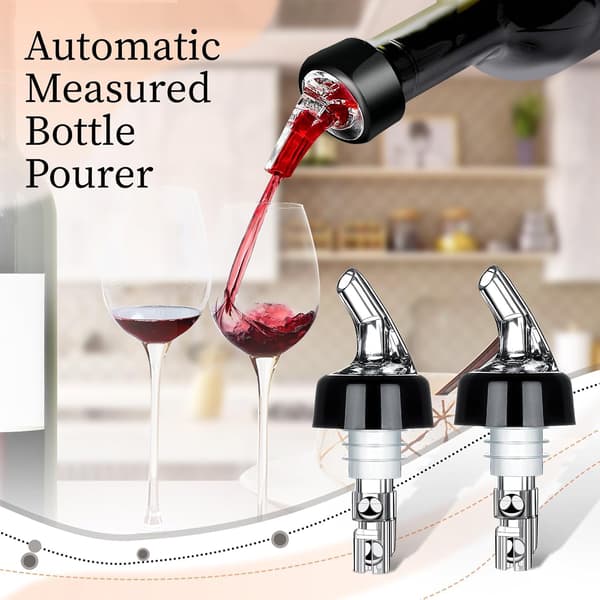 Automatisk flaskmätkopp - Snabbmätare för sprit, vin, cocktaildispenser, hemmabarsverktyg - 1oz/30ml (24-pack)