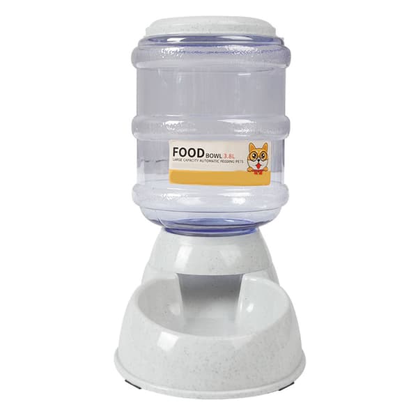Automatic Pet Feeder Large Capacity 3.8L Removable Non-Slip Food Bowl Grey