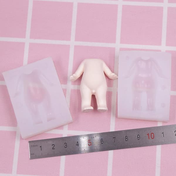 3D Søt Dukkekroppsform Guttekroppsform Silikonform Baby Sh